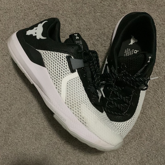 Under Armour Project Rock BSR 2 Training Shoes Mens 11.5 Black/White - Picture 8 of 9